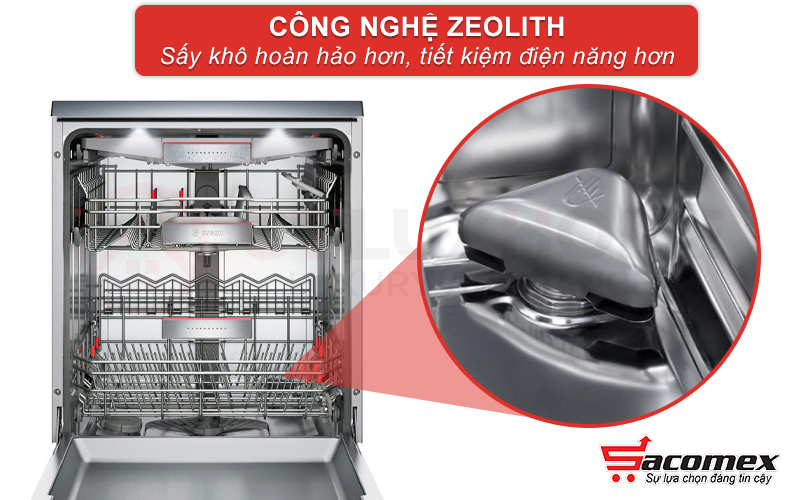  Đặc điểm nổi bật của máy rửa bát Bosch độc lập SMS8YCI01E Serie 8 Sấy Zeolith 