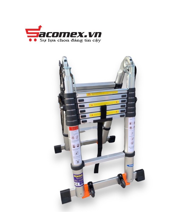 Thang nhôm rút chữ A Ninda ND-44AIS
