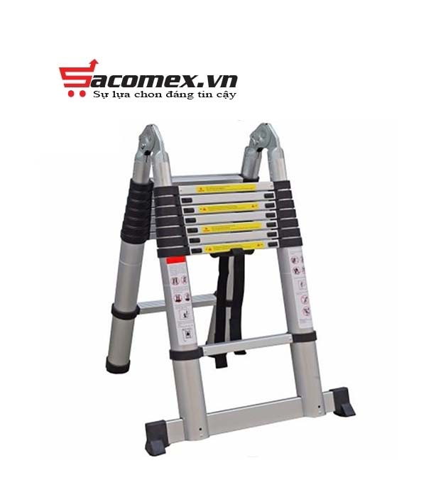Thang nhôm rút chữ A ninda ND-56AI