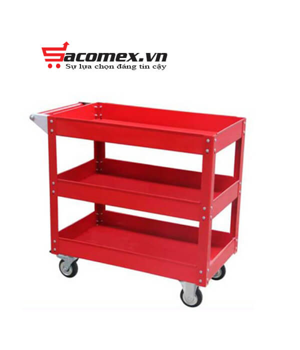 Xe đẩy hàng công cụ 4 bánh 3 tầng XCD100T3