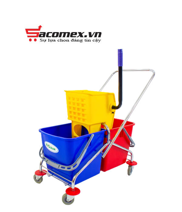 Xe đẩy làm vệ sinh 2 xô HiClean HC 071