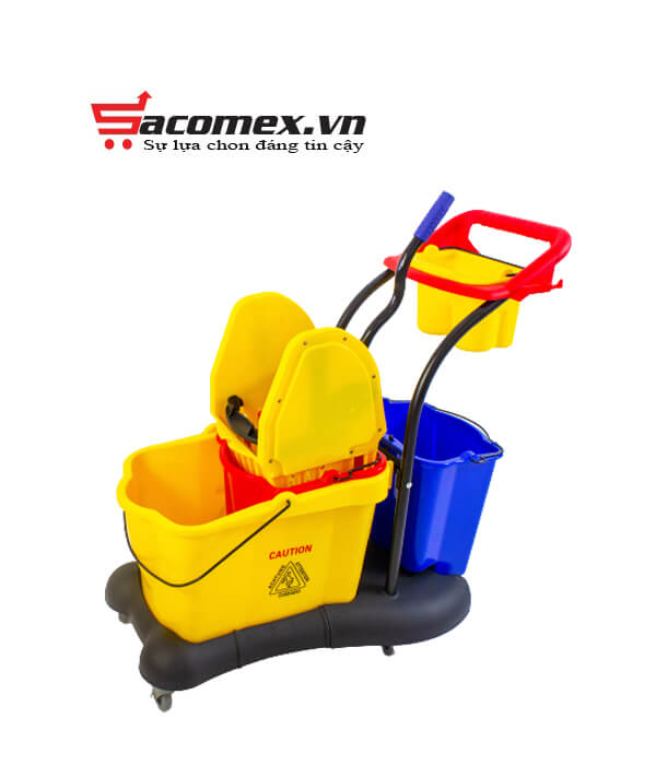 Xe đẩy vắt cây lau nhà 2 ngăn HiClean HC 086